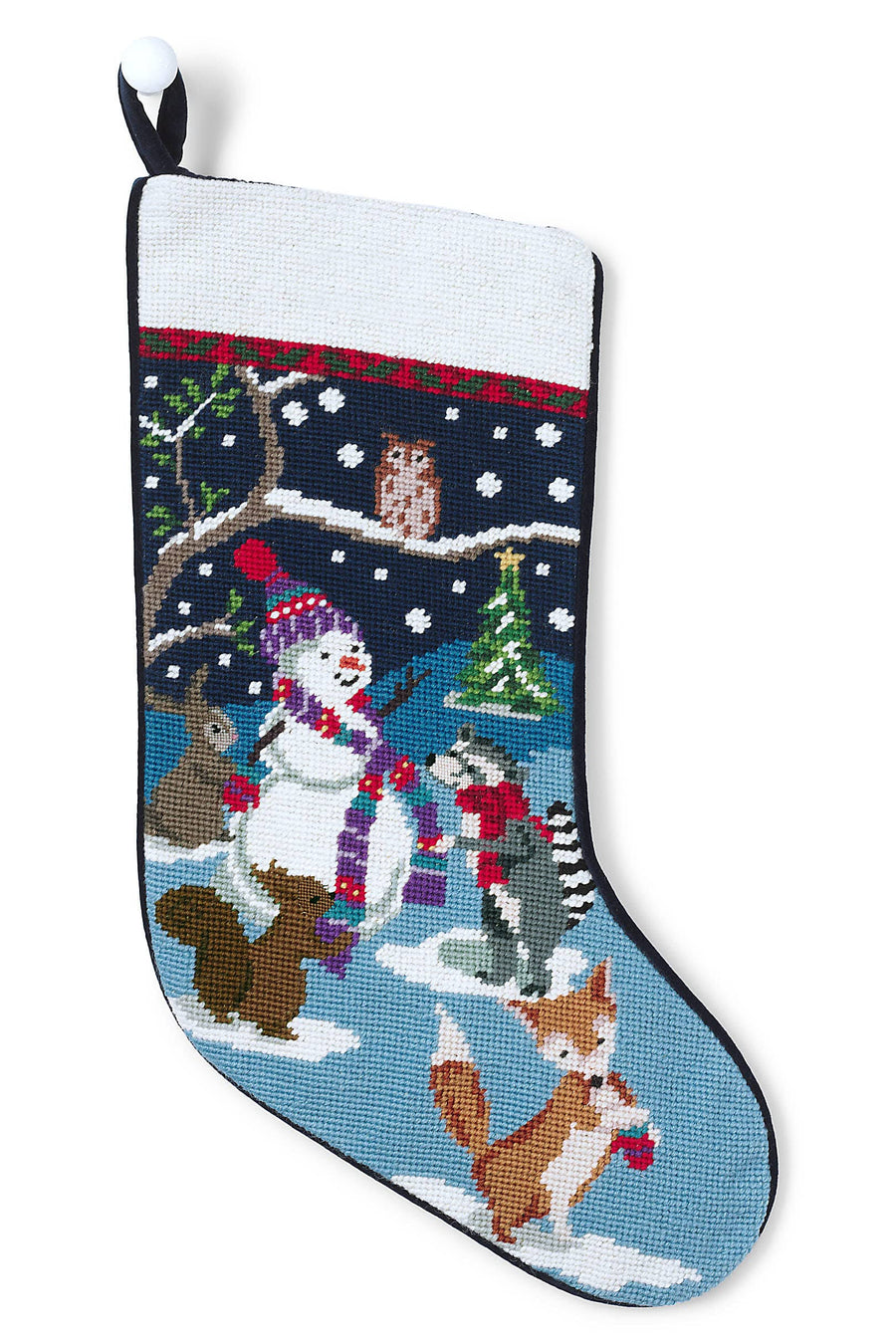 Lands& End Needlepoint Christmas Stocking Critters